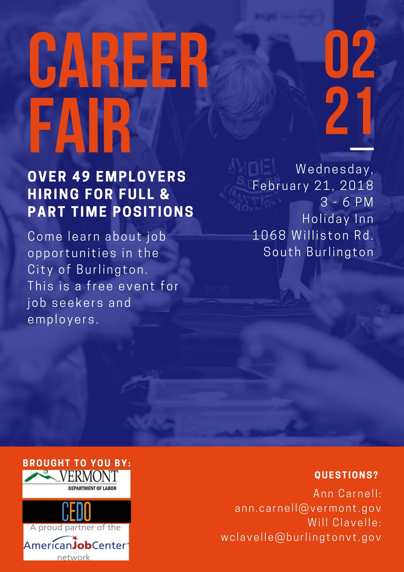 Career Fair City of Burlington, Vermont